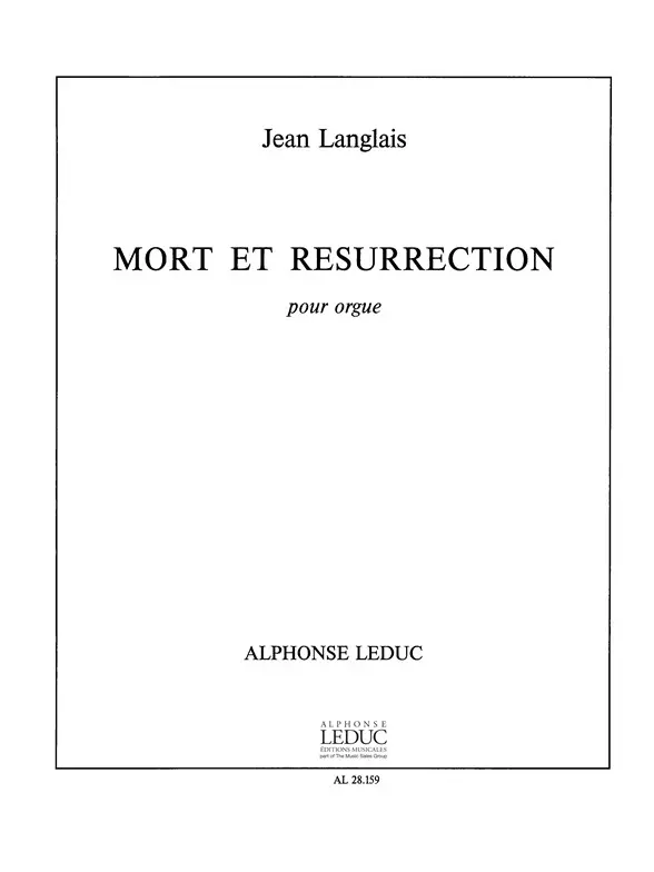 Cover: 9790046281594 | Mort Et Resurrection | Jean Langlais | Buch | Alphonse Leduc