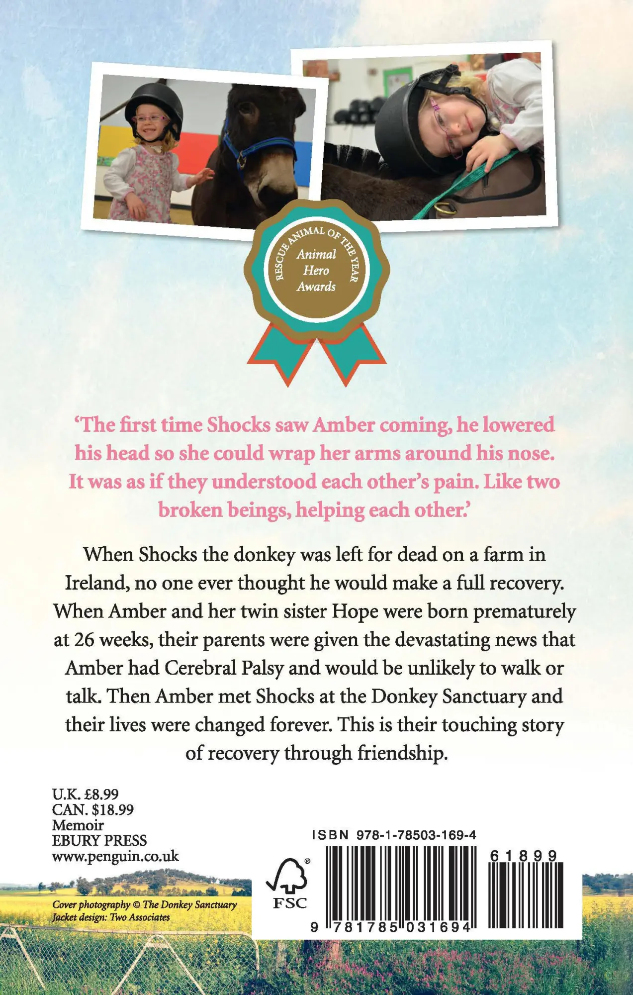 Rückseite: 9781785031694 | Amber's Donkey | How a donkey and a little girl healed each other
