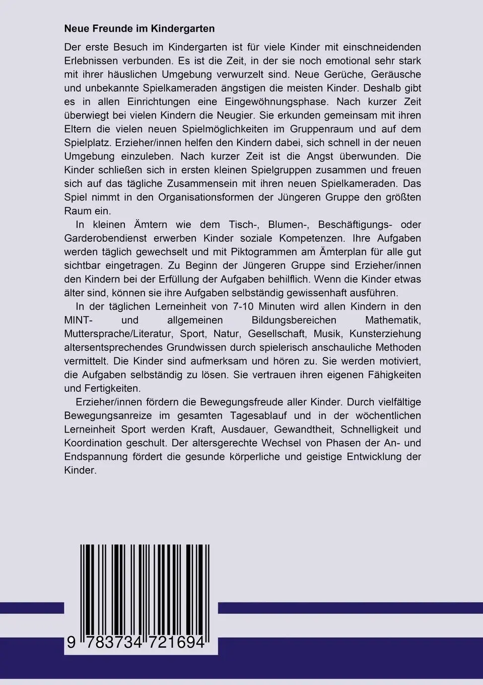 Rückseite: 9783734721694 | Vorschularbeit mit Kindern im Alter zwischen 3 und 4 Jahren | Buch