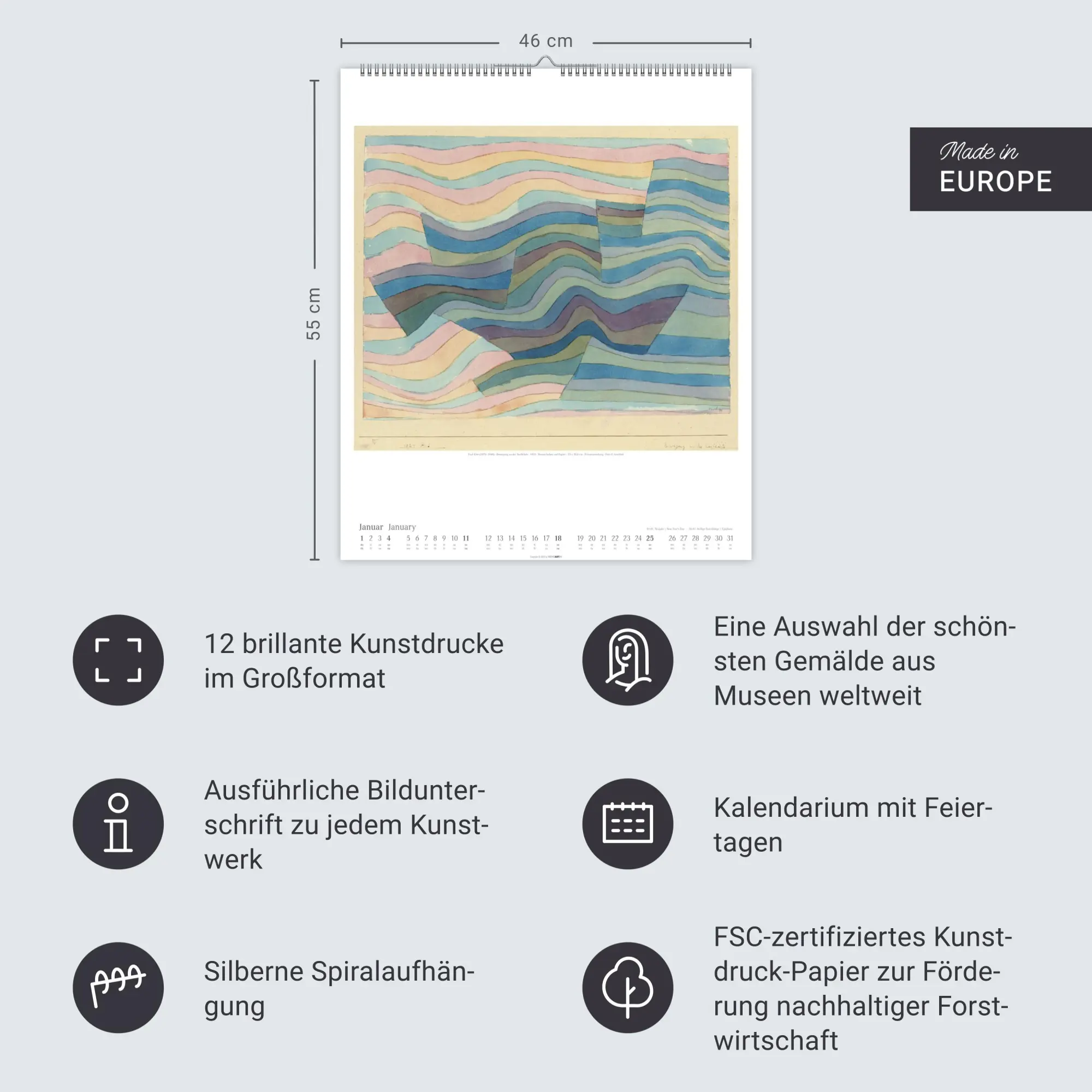 Bild: 9783839901694 | Paul Klee Kalender 2026 | Paul Klee | Kalender | Spiralbindung | 14 S.