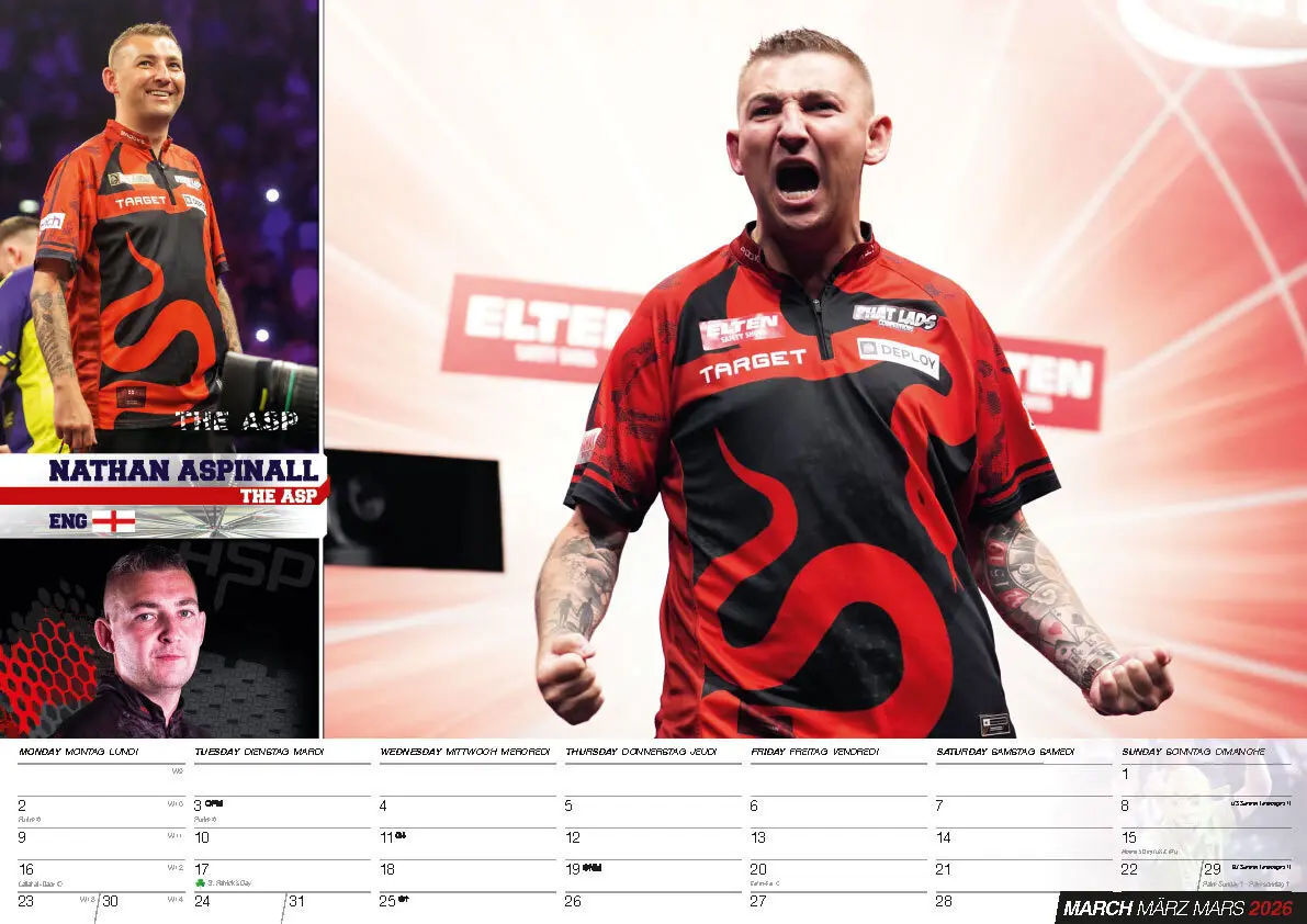 Bild: 9798893611694 | Darts Kalender 2026 | Kalender | 14 S. | Deutsch | 2026