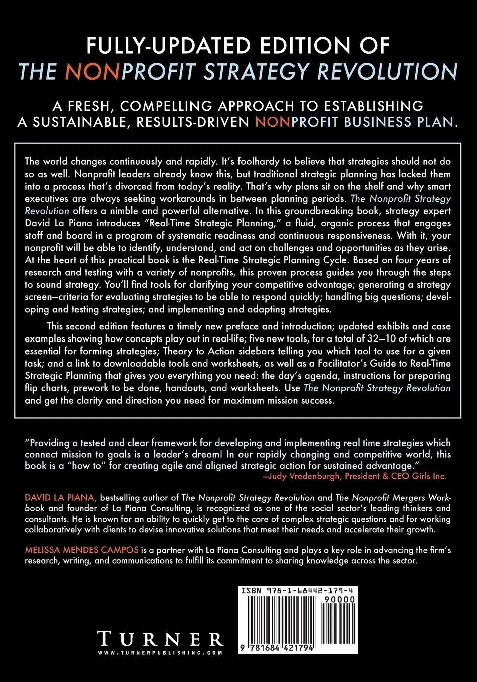 Rückseite: 9781684421794 | The Nonprofit Strategy Revolution | David La Piana (u. a.) | Buch