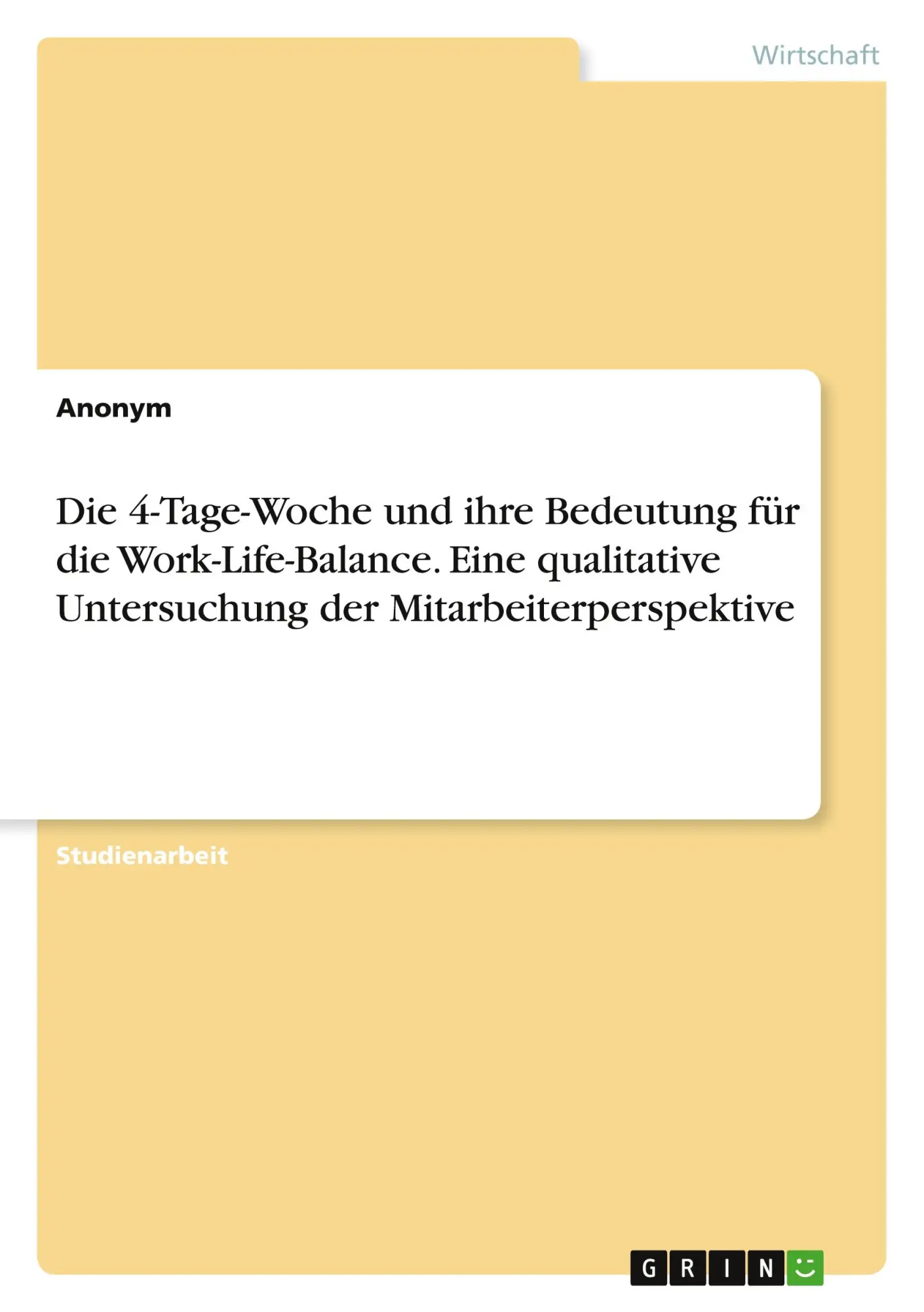 Cover: 9783346871794 | Die 4-Tage-Woche und ihre Bedeutung für die Work-Life-Balance. Eine...
