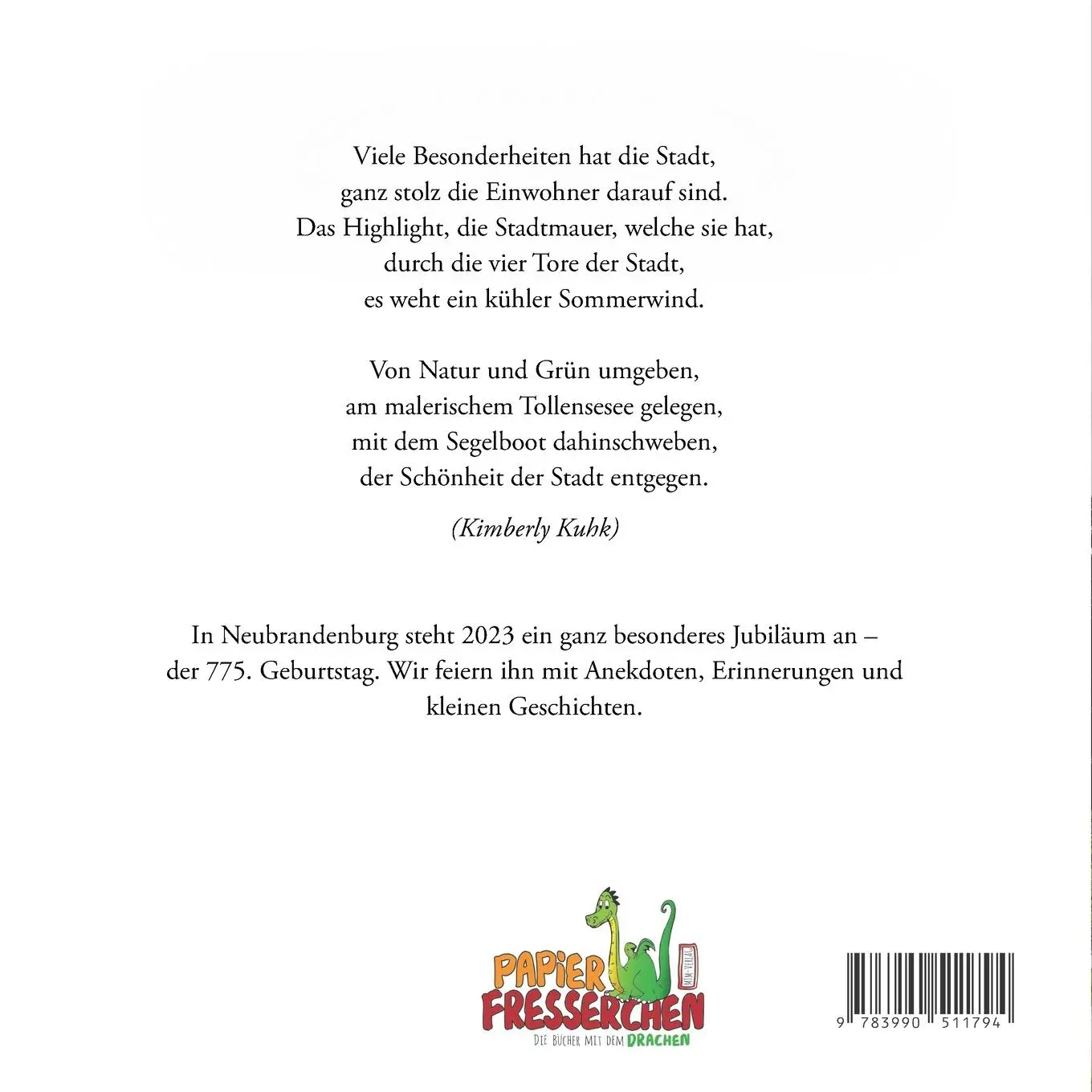 Rückseite: 9783990511794 | Neubrandenburg - Vier-Tore-Stadt feiert 775. Geburtstag | Meier | Buch