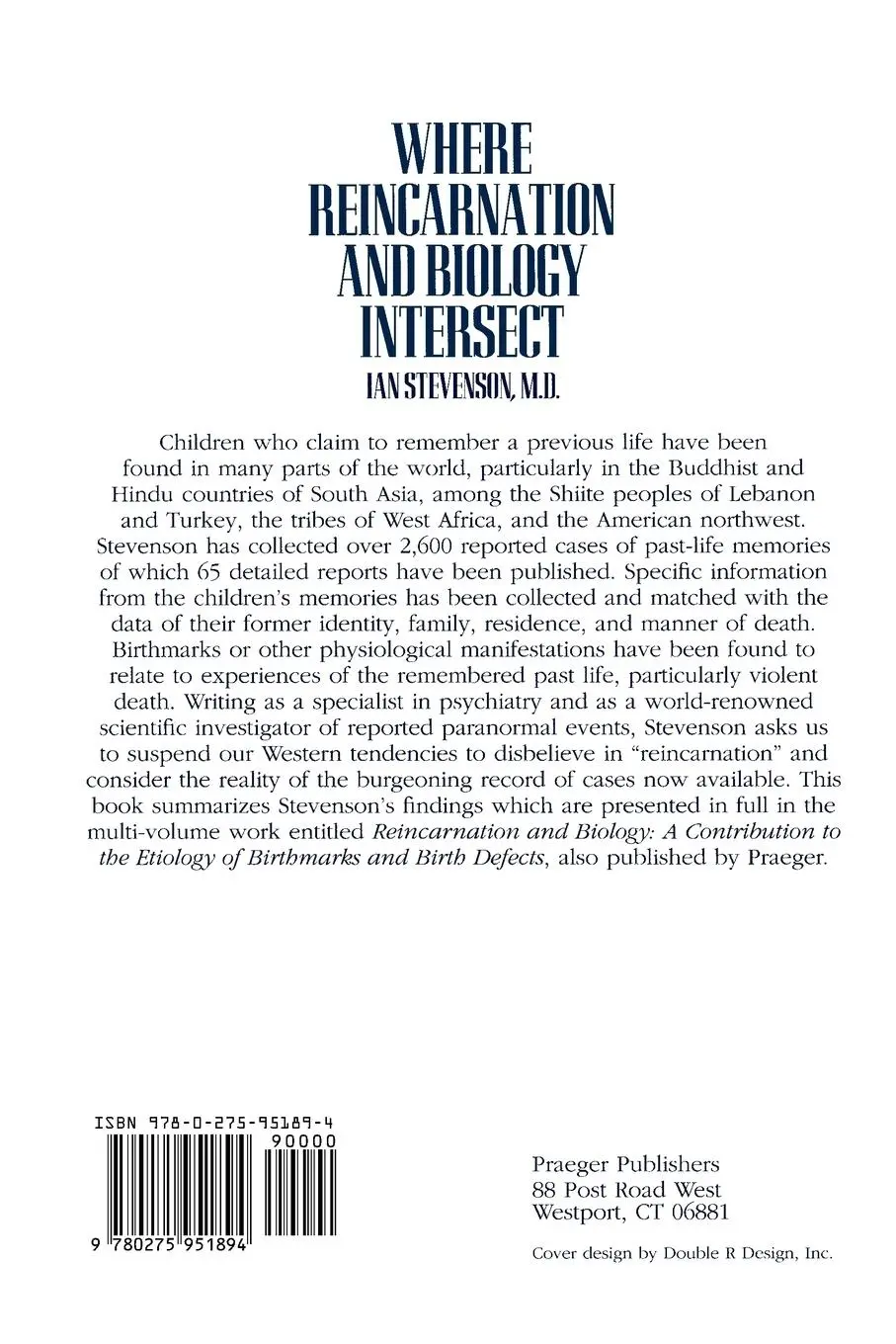 Rückseite: 9780275951894 | Where Reincarnation and Biology Intersect | Ian Stevenson | Buch
