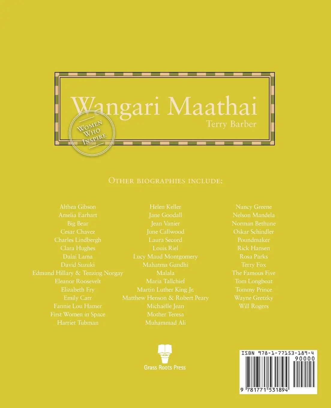 Rückseite: 9781771531894 | Wangari Maathai | Terry Barber | Taschenbuch | Kartoniert / Broschiert