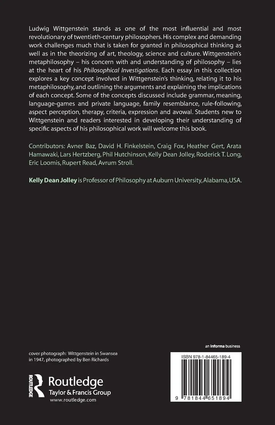 Rückseite: 9781844651894 | Wittgenstein | Key Concepts | Kelly Dean Jolley | Taschenbuch | 2010