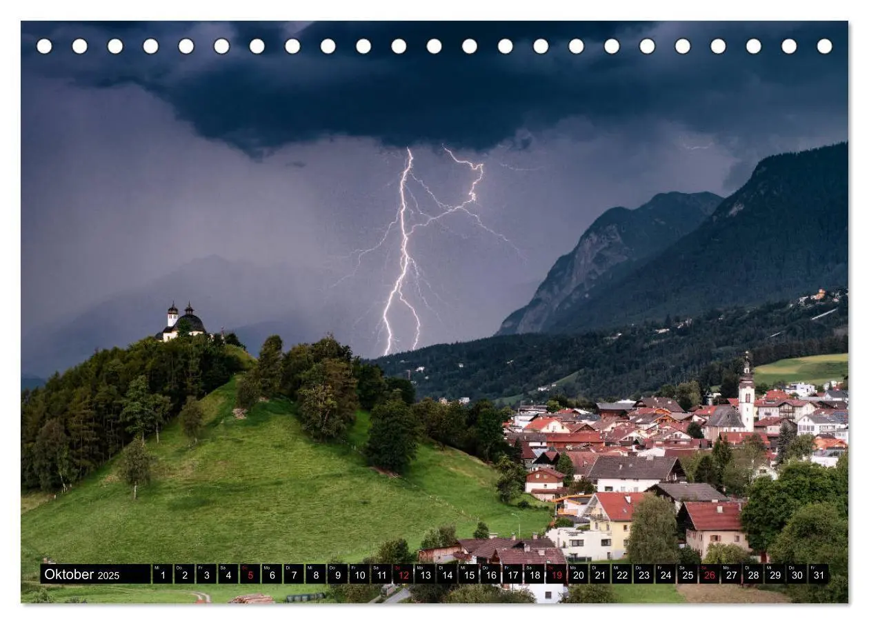 Bild: 9783435271894 | Blitz &amp; Donner (Tischkalender 2025 DIN A5 quer), CALVENDO...