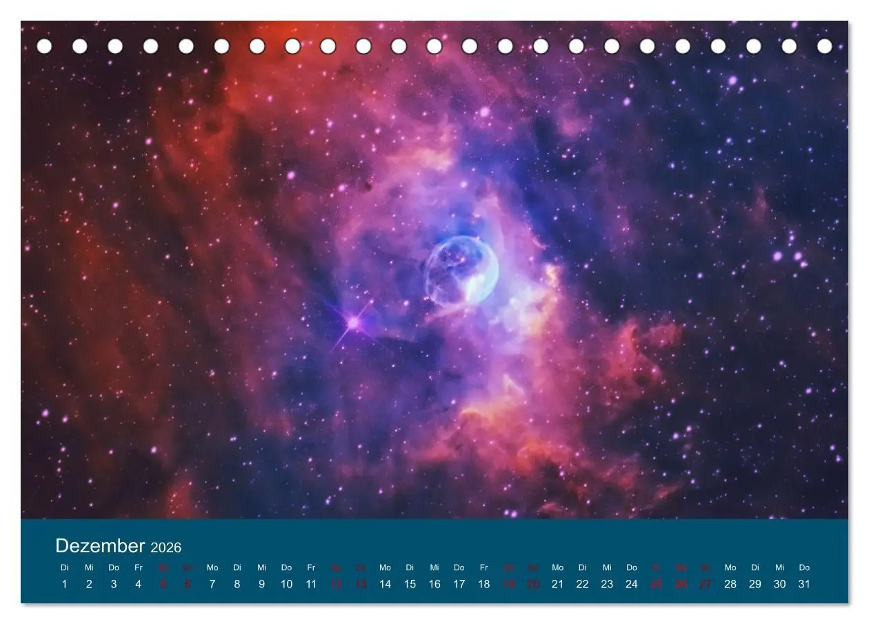 Bild: 9783457431894 | Havel-Sternwarte Weltallkalender (Tischkalender 2026 DIN A5 quer),...