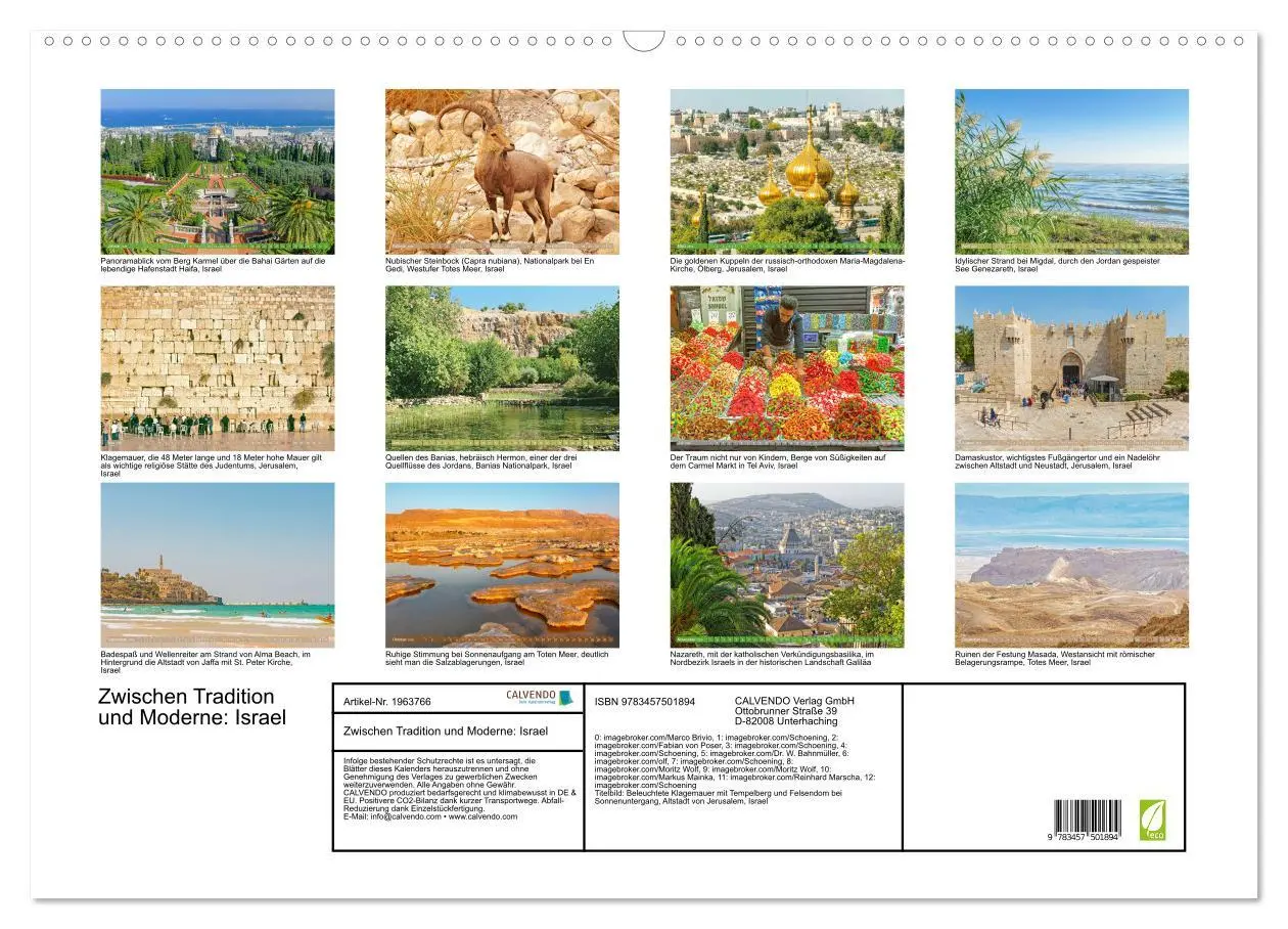 Bild: 9783457501894 | Zwischen Tradition und Moderne: Israel (Wandkalender 2026 DIN A2...