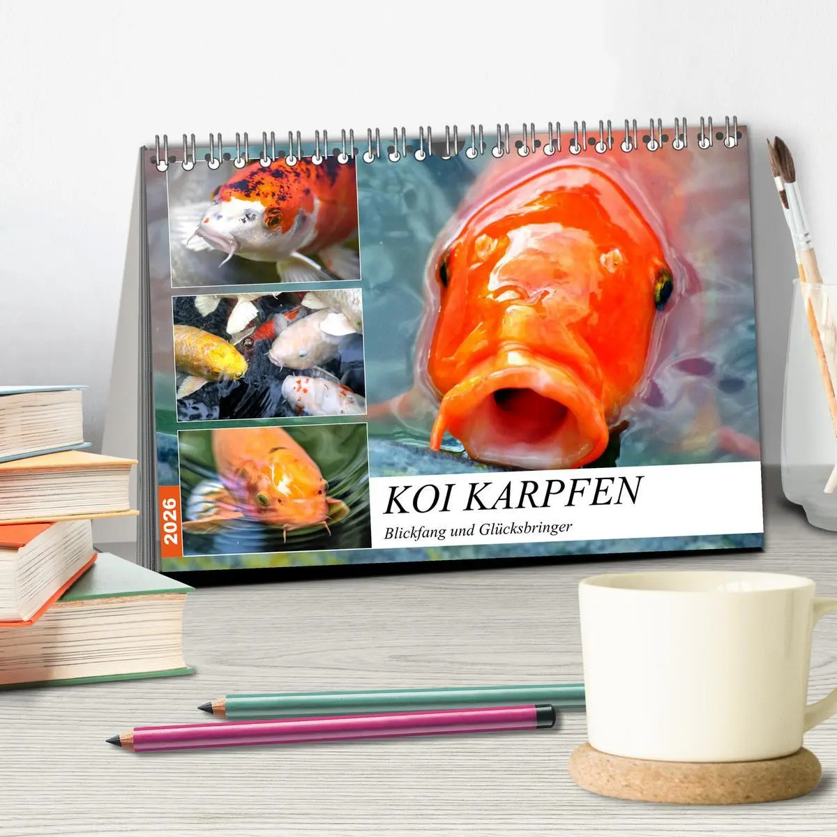 Bild: 9783457741894 | Koi Karpfen. Blickfang und Glücksbringer (Tischkalender 2026 DIN A5...