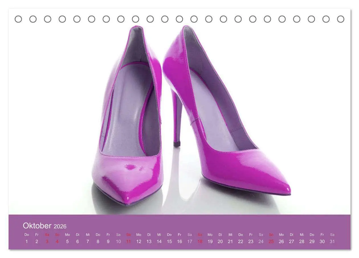 Bild: 9783457811894 | Farbenfrohe High Heels (Tischkalender 2026 DIN A5 quer), CALVENDO...