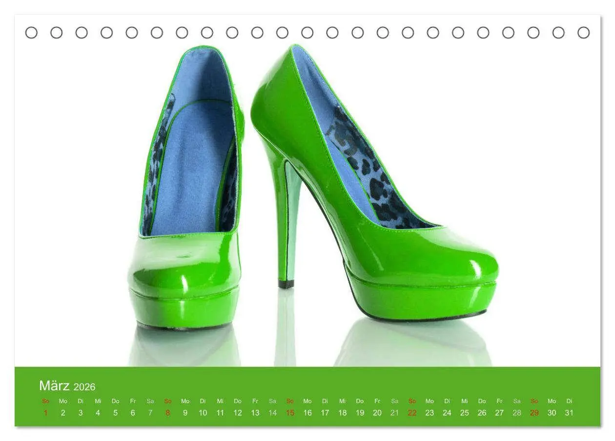 Bild: 9783457811894 | Farbenfrohe High Heels (Tischkalender 2026 DIN A5 quer), CALVENDO...