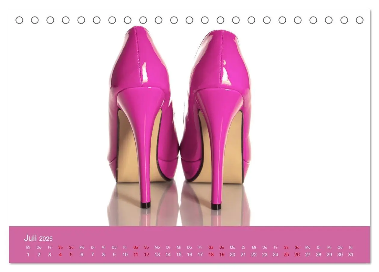 Bild: 9783457811894 | Farbenfrohe High Heels (Tischkalender 2026 DIN A5 quer), CALVENDO...