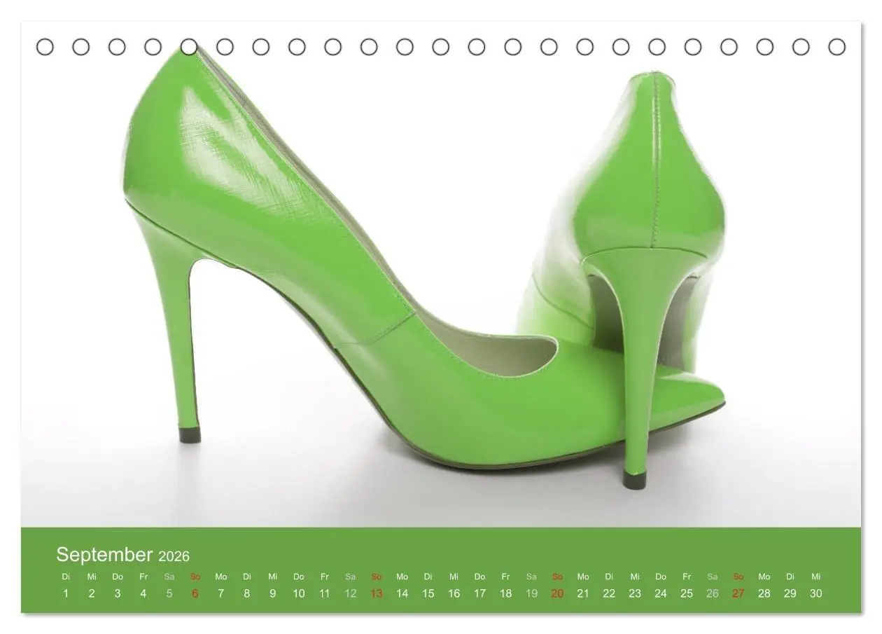 Bild: 9783457811894 | Farbenfrohe High Heels (Tischkalender 2026 DIN A5 quer), CALVENDO...