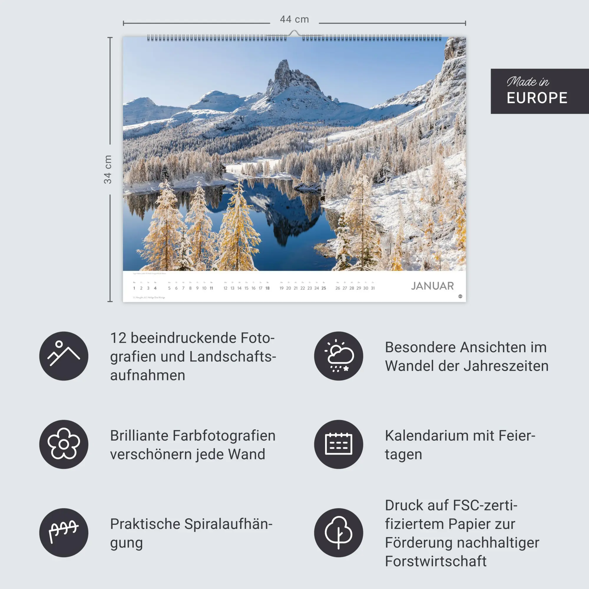 Bild: 9783756411894 | Seeblicke Posterkalender 2026 | Heye | Kalender | Spiralbindung | 2026