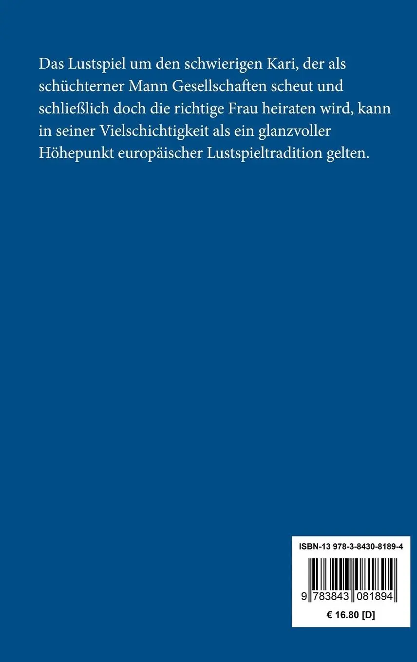 Rückseite: 9783843081894 | Der Schwierige | Lustspiel in drei Akten | Hugo Von Hofmannsthal