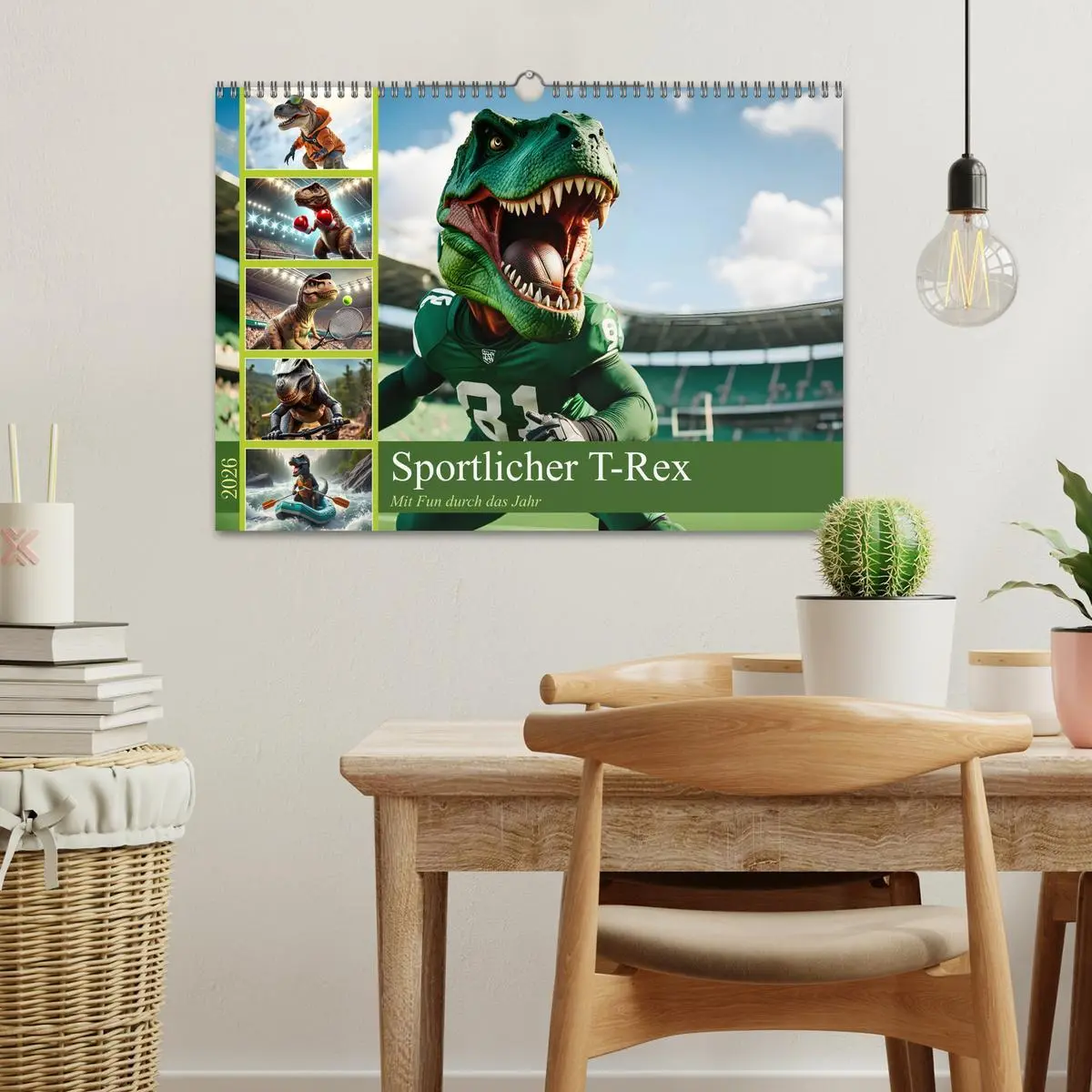 Bild: 9783457281994 | Sportlicher T-Rex - Mit Fun durch das Jahr (Wandkalender 2026 DIN...