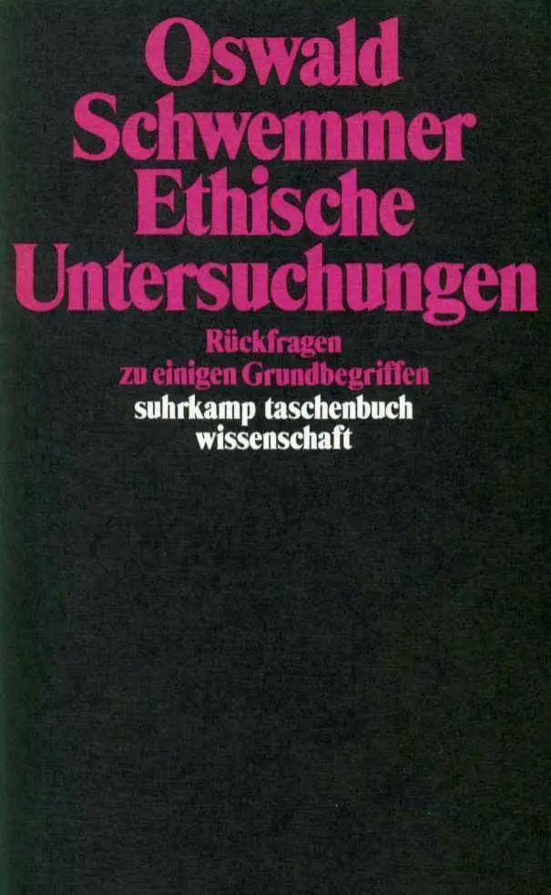 Cover: 9783518281994 | Ethische Untersuchungen | Rückfragen zu einigen Grundbegriffen | Buch