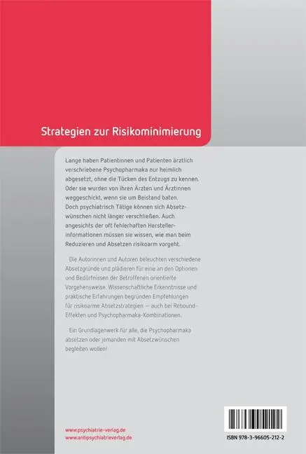 Rückseite: 9783925931994 | Psychopharmaka reduzieren und absetzen | Peter Lehmann (u. a.) | Buch