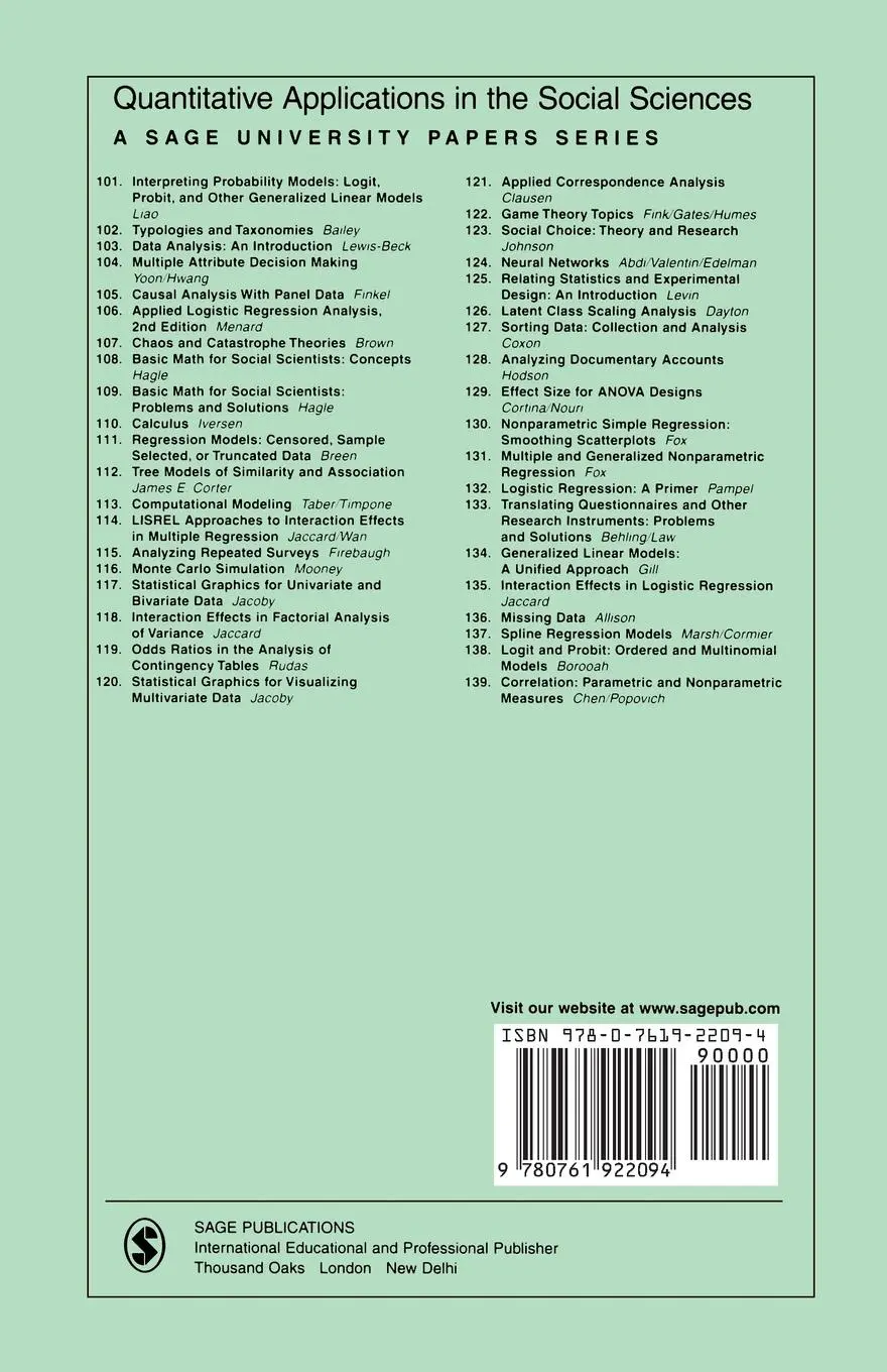 Rückseite: 9780761922094 | Longitudinal Research | Scott Menard | Taschenbuch | Englisch | 2002