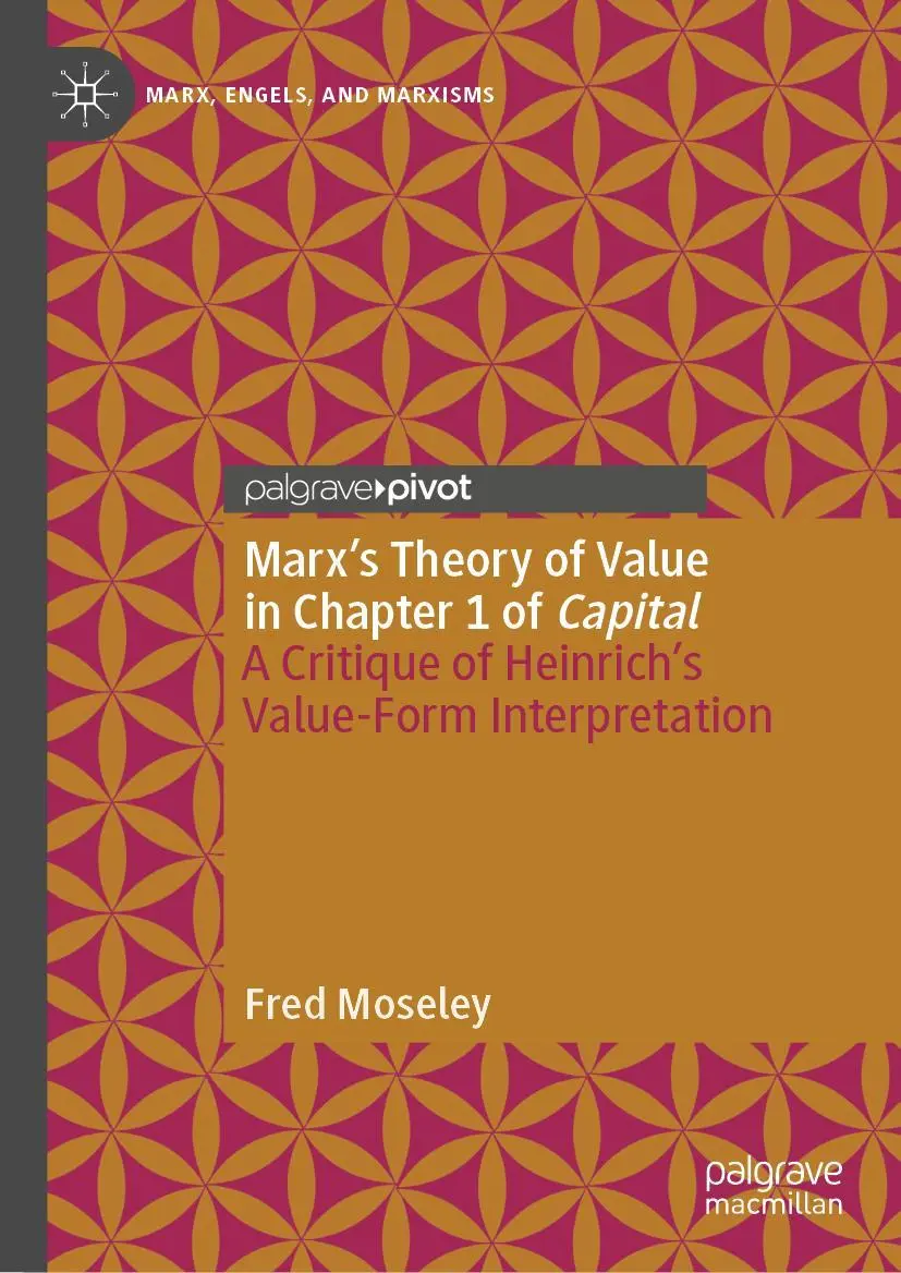 Cover: 9783031132094 | Marx's Theory of Value in Chapter 1 of Capital | Fred Moseley | Buch