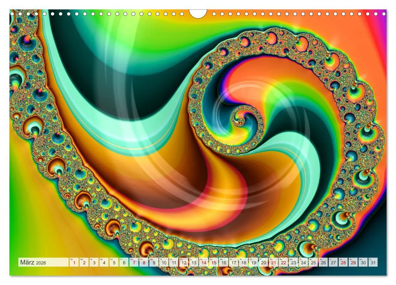 Bild: 9783457482094 | Fraktale Visionen (Wandkalender 2026 DIN A3 quer), CALVENDO...