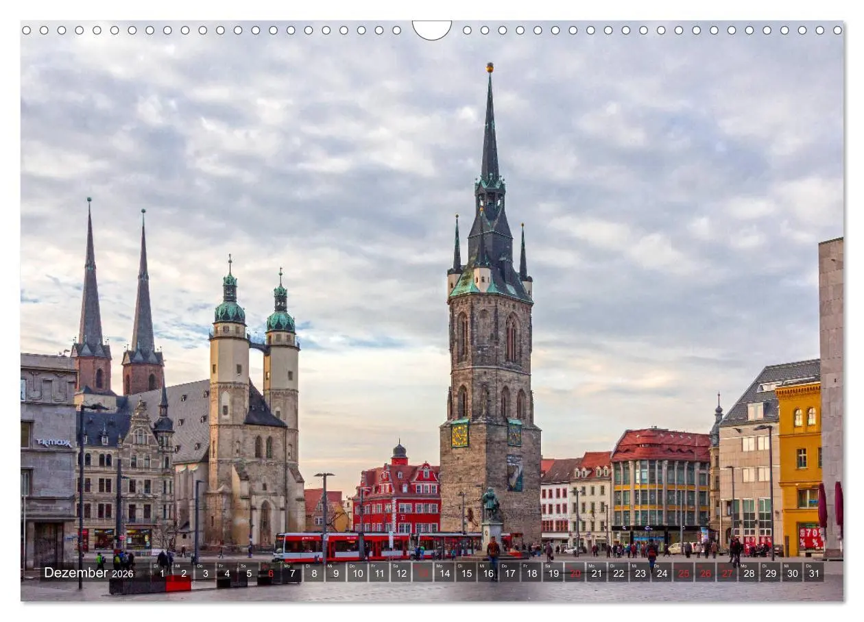 Bild: 9783457792094 | Unterwegs in Halle (Wandkalender 2026 DIN A3 quer), CALVENDO...