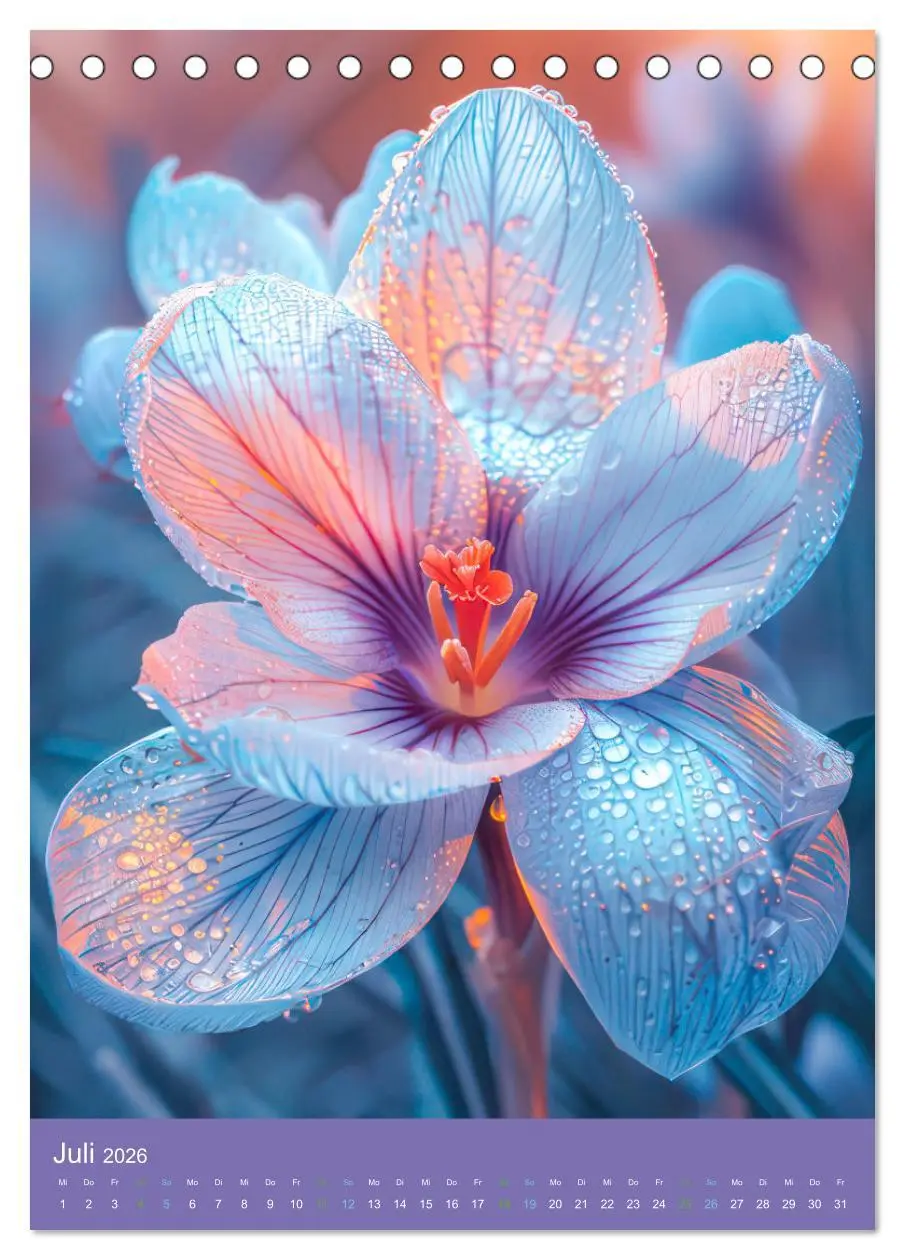 Bild: 9783516262094 | Blumen der Fantasie (Tischkalender 2026 DIN A5 hoch), CALVENDO...