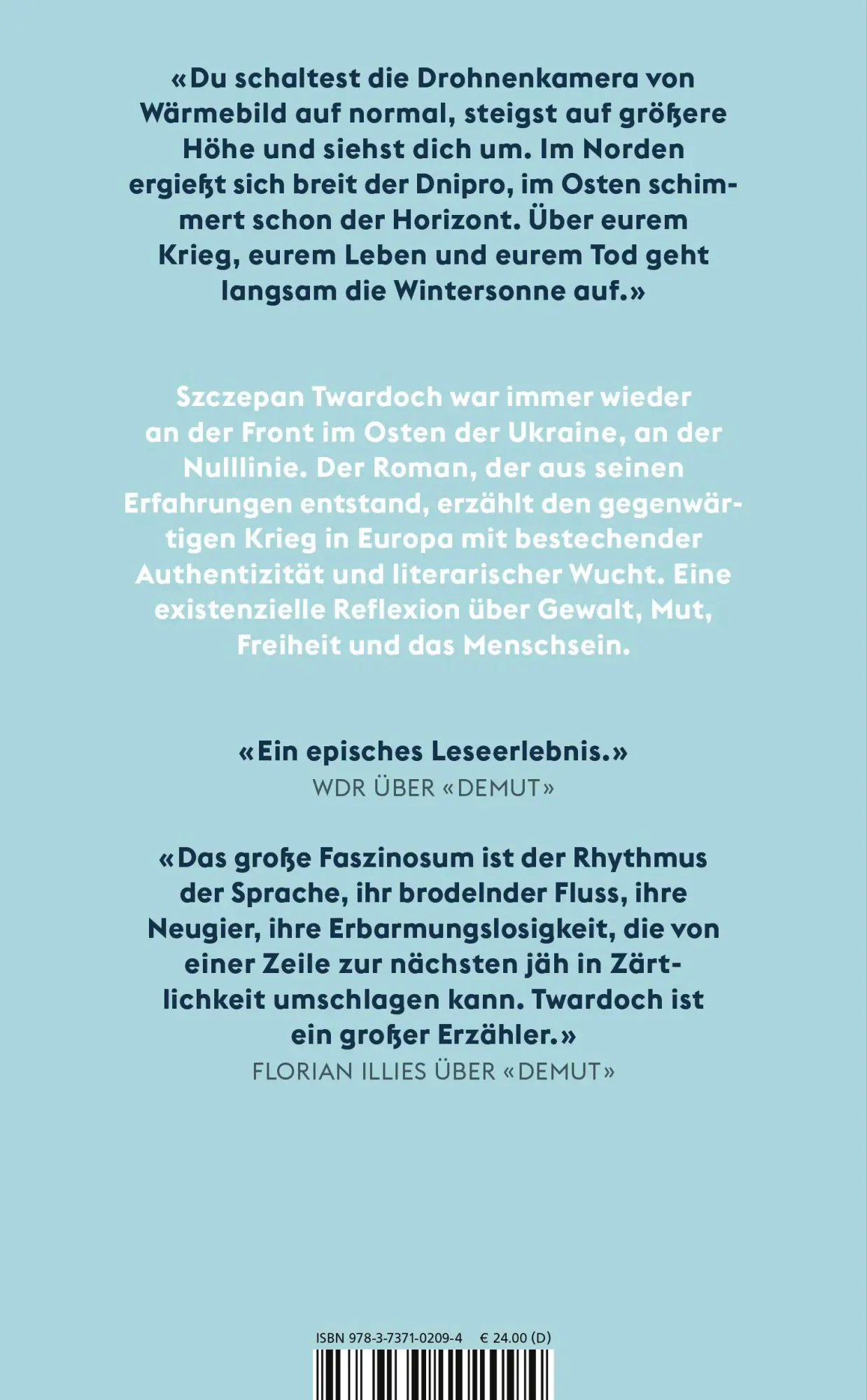Rückseite: 9783737102094 | Die Nulllinie | Szczepan Twardoch | Buch | 256 S. | Deutsch | 2025
