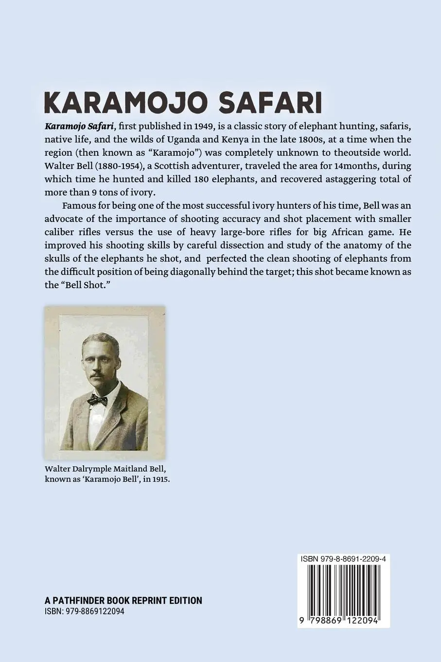 Rückseite: 9798869122094 | Karamojo Safari | Walter D. M. Bell | Taschenbuch | Englisch | 2024
