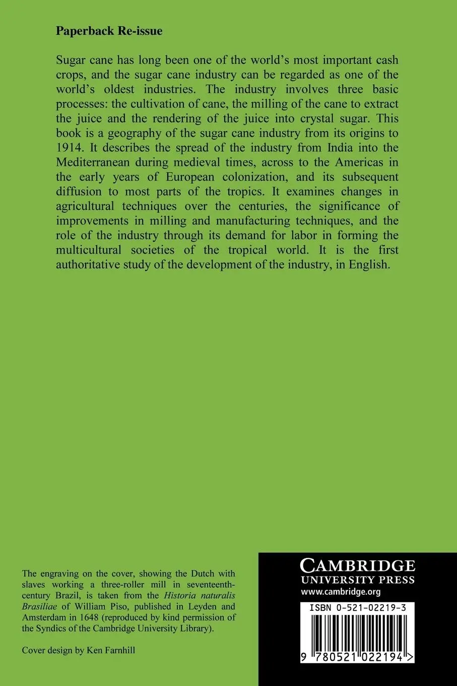 Rückseite: 9780521022194 | The Sugar Cane Industry | J. H. Galloway | Taschenbuch | Englisch