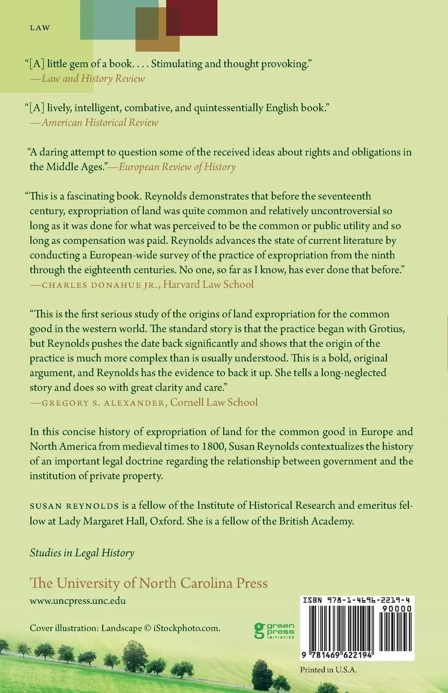 Rückseite: 9781469622194 | Before Eminent Domain | Susan Reynolds | Taschenbuch | Englisch | 2014