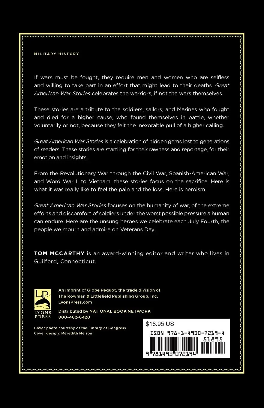 Rückseite: 9781493072194 | Great American War Stories | Tom McCarthy | Taschenbuch | Englisch