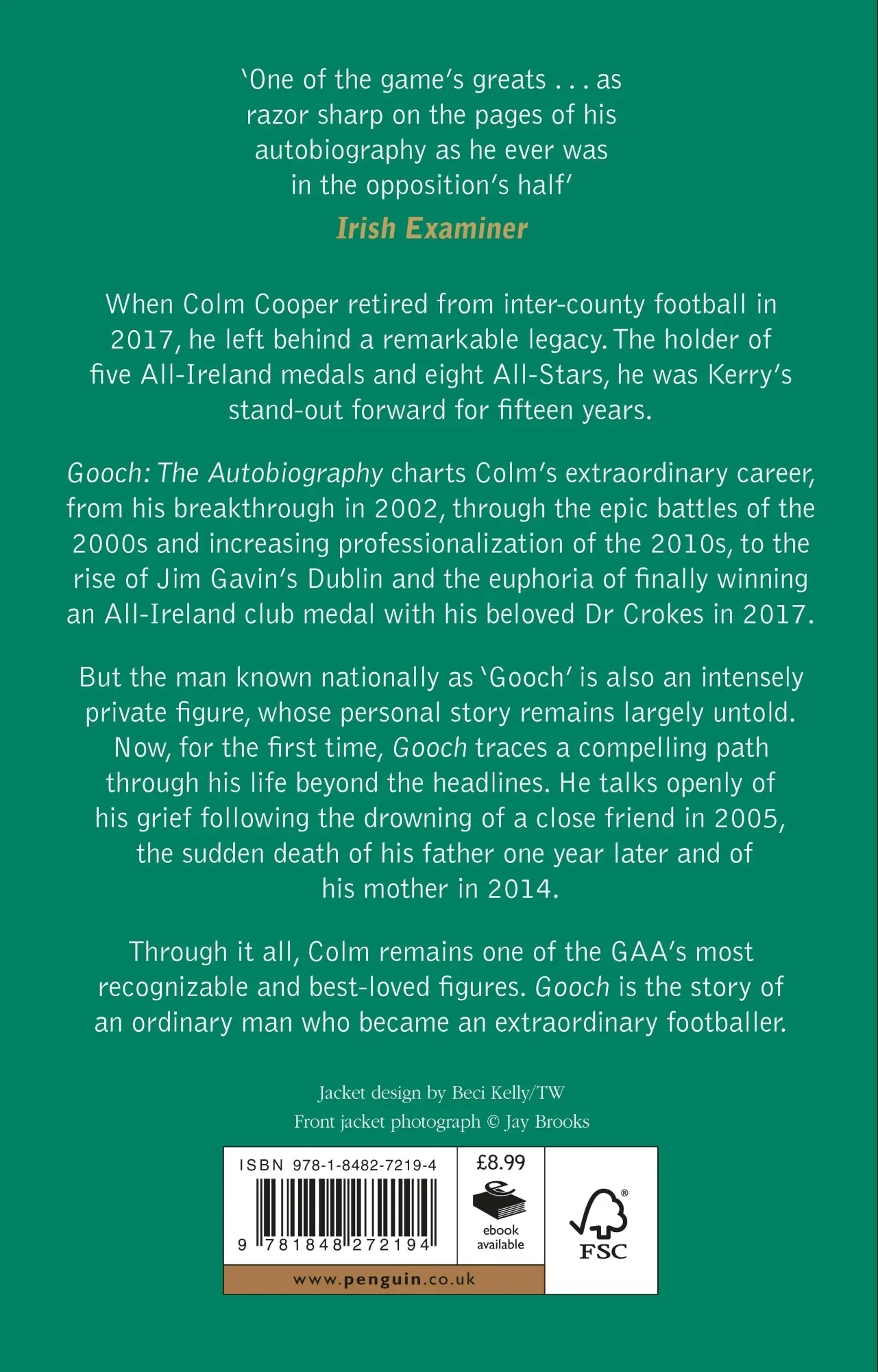 Rückseite: 9781848272194 | Gooch - The Autobiography | Colm Cooper | Taschenbuch | Englisch