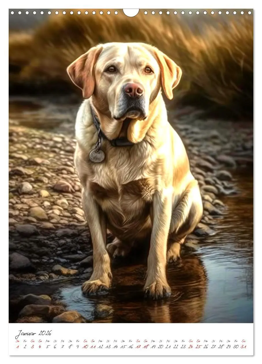 Bild: 9783516322194 | Der Labrador (Wandkalender 2026 DIN A3 hoch), CALVENDO Monatskalender