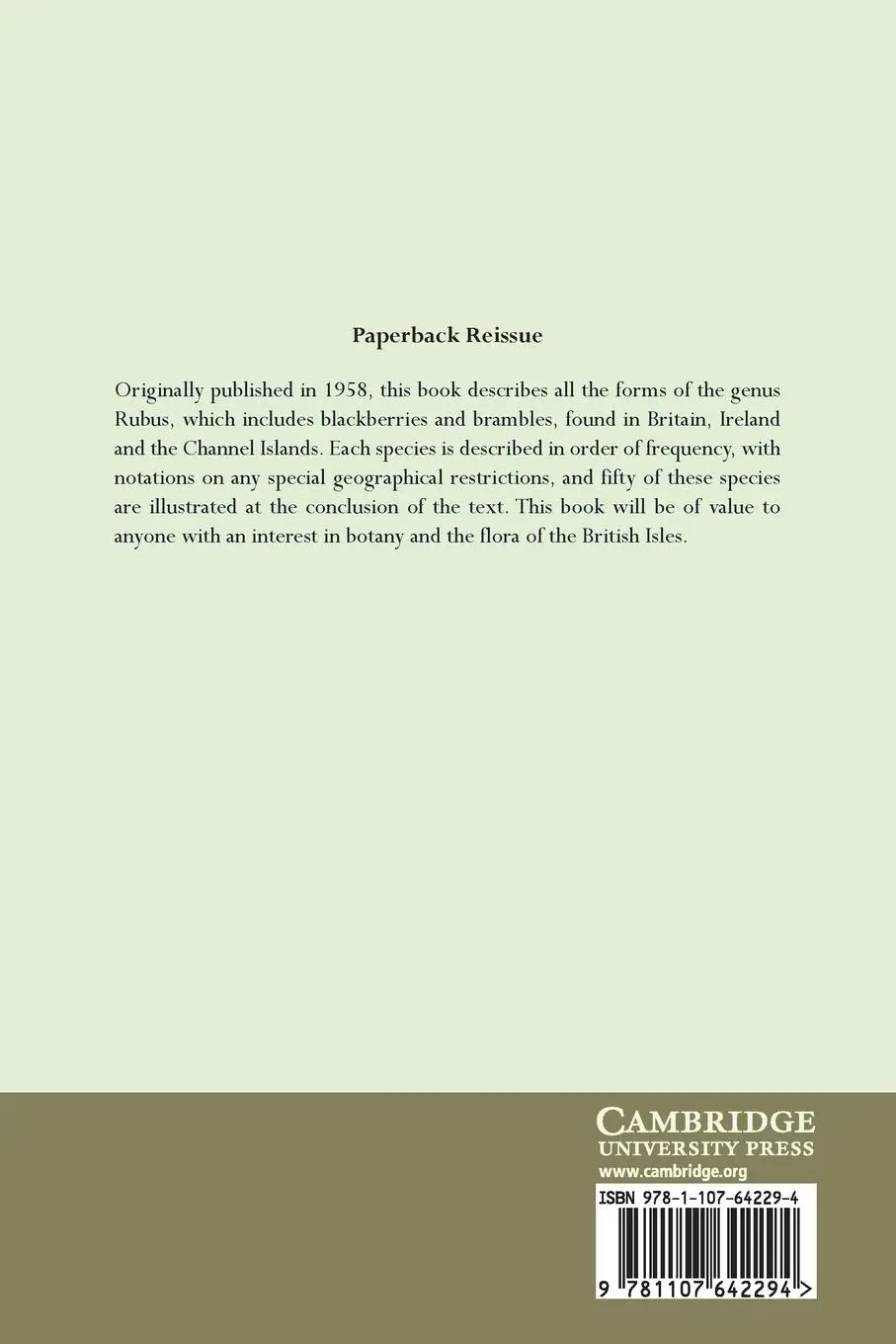 Rückseite: 9781107642294 | Handbook of the Rubi of Great Britain and Ireland | W. C. R. Watson