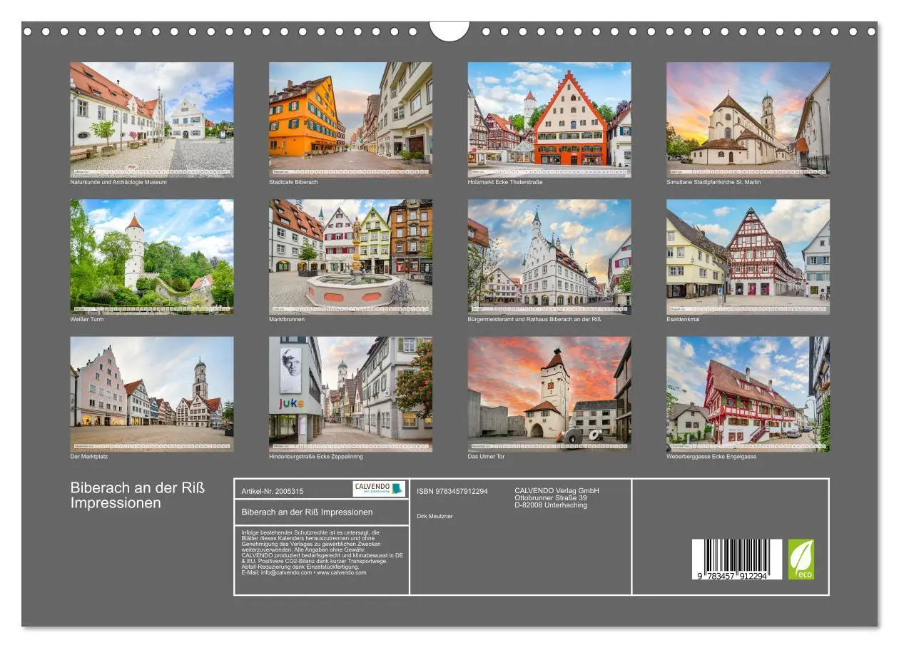 Bild: 9783457912294 | Biberach an der Riß Impressionen (Wandkalender 2026 DIN A3 quer),...