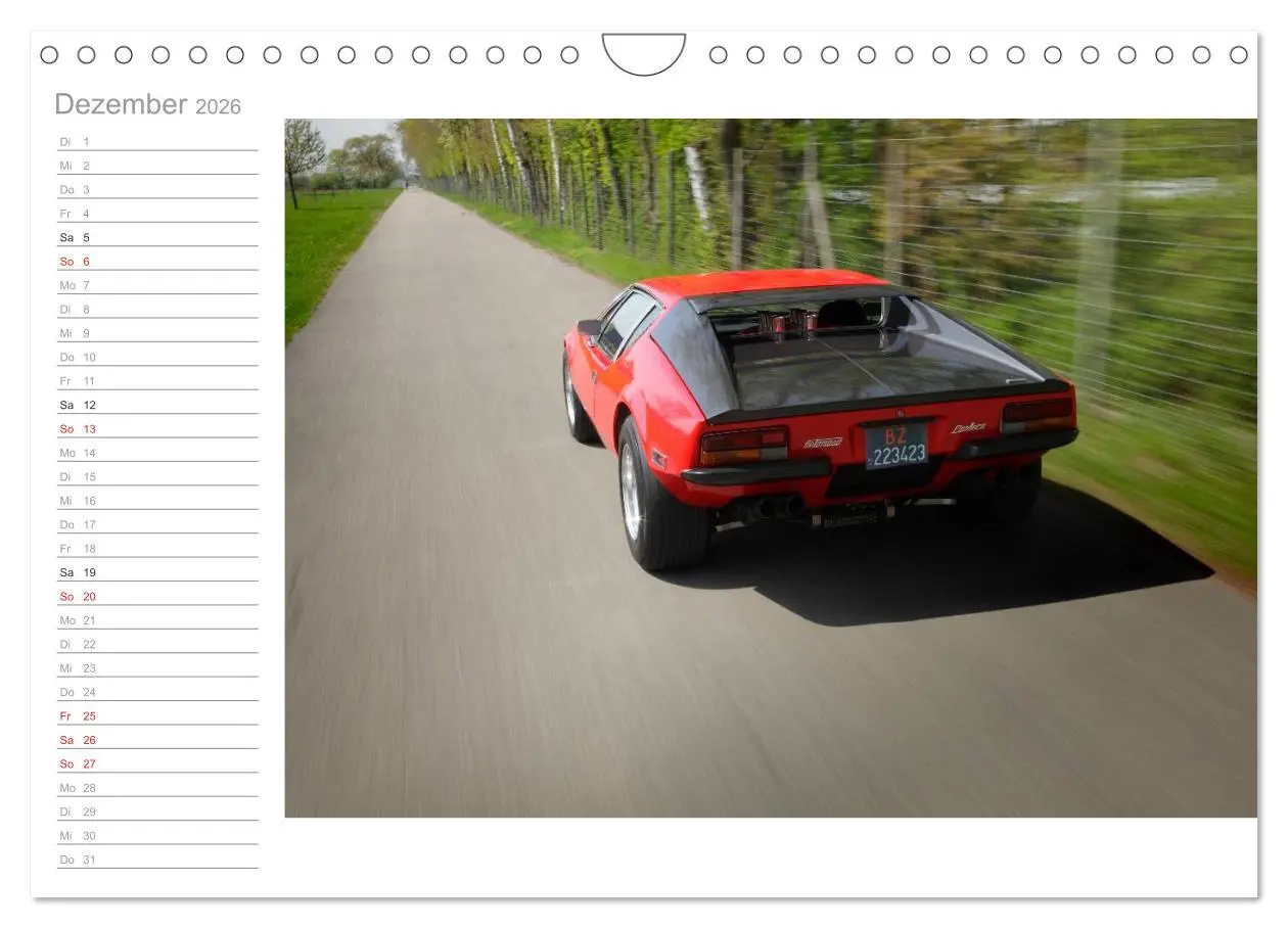 Bild: 9783516002294 | De Tomaso Pantera (Wandkalender 2026 DIN A4 quer), CALVENDO...