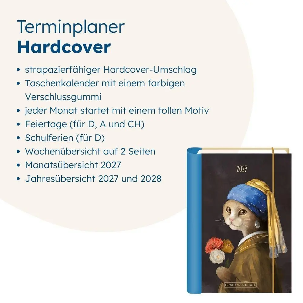 Bild: 9783986362294 | Terminplaner 2027 Tierisch kunstvoll | Terminplaner Hardcover | Buch