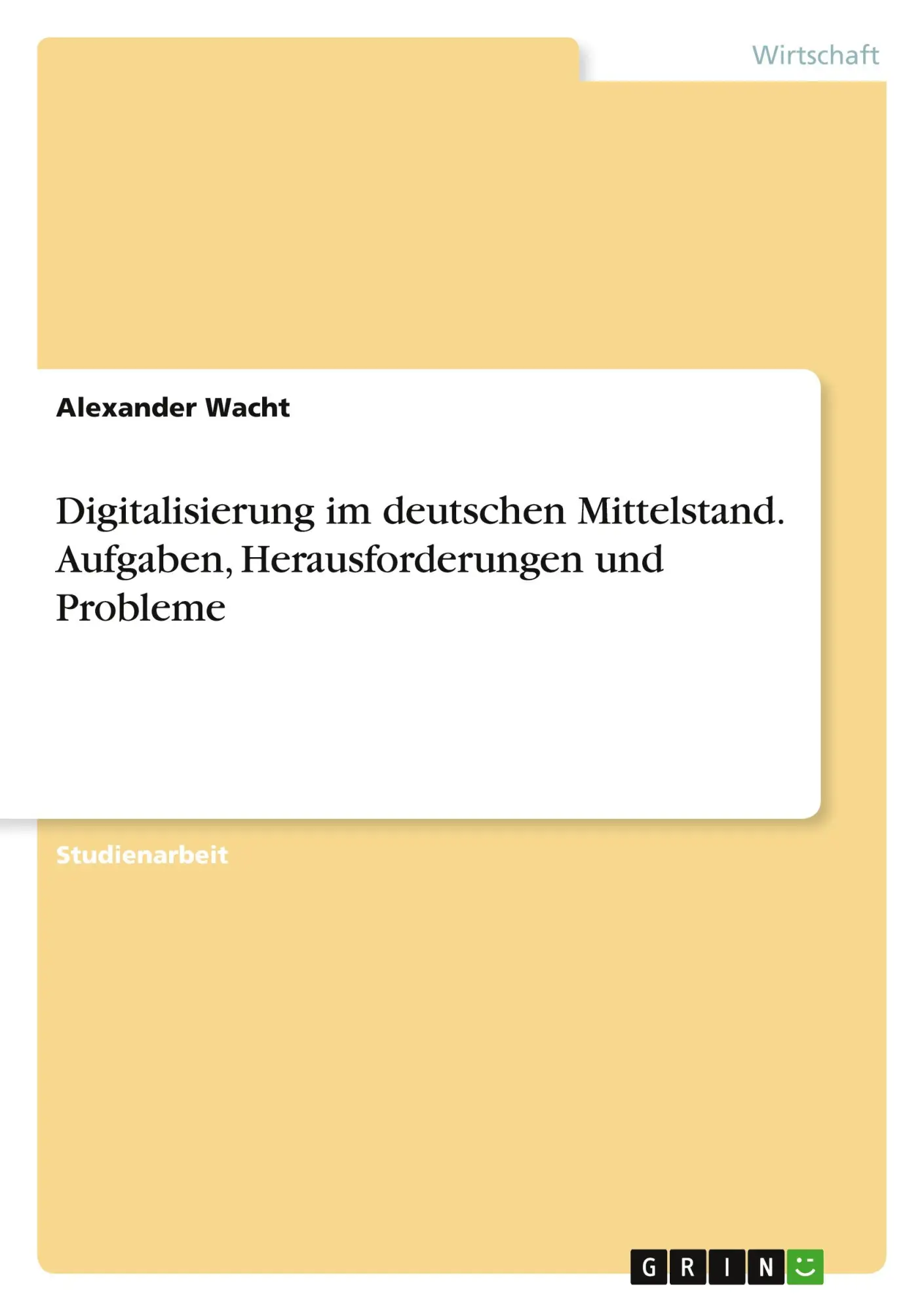 Cover: 9783346262394 | Digitalisierung im deutschen Mittelstand. Aufgaben,...