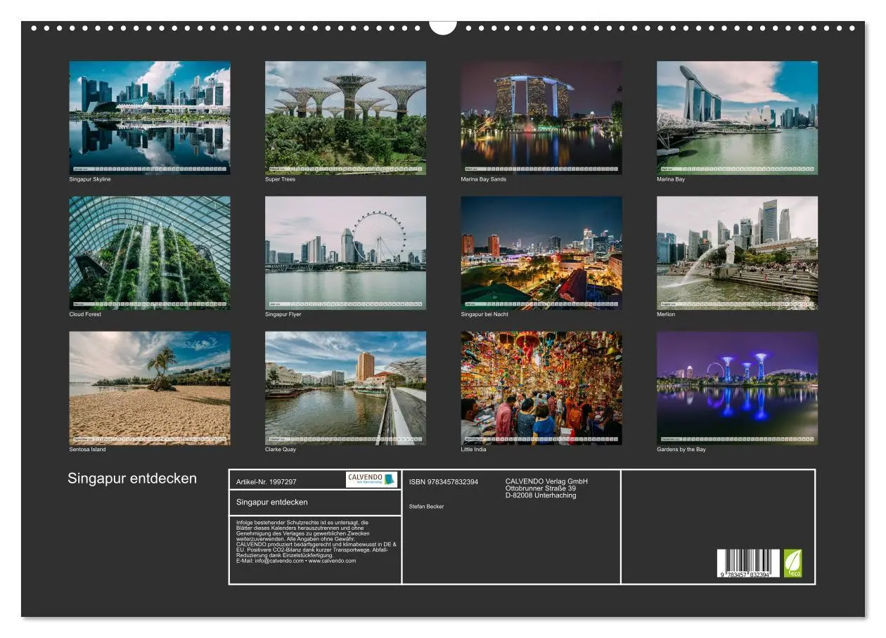 Bild: 9783457832394 | Singapur entdecken (Wandkalender 2026 DIN A2 quer), CALVENDO...