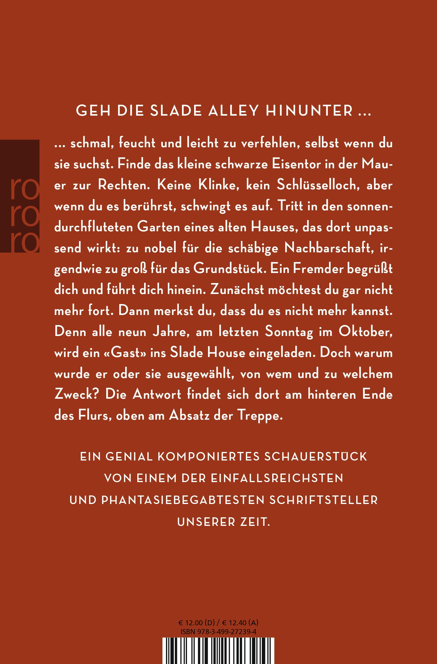 Rückseite: 9783499272394 | Slade House | David Mitchell | Taschenbuch | 240 S. | Deutsch | 2019