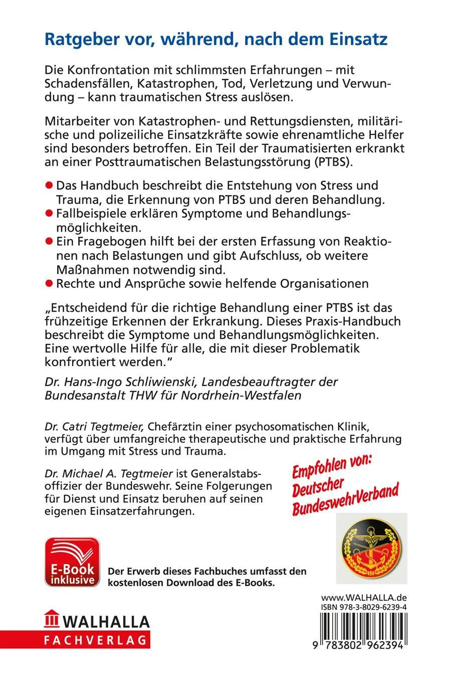 Rückseite: 9783802962394 | PTBS - Das unsichtbare Leid inkl. E-Book | Catri Tegtmeier (u. a.)