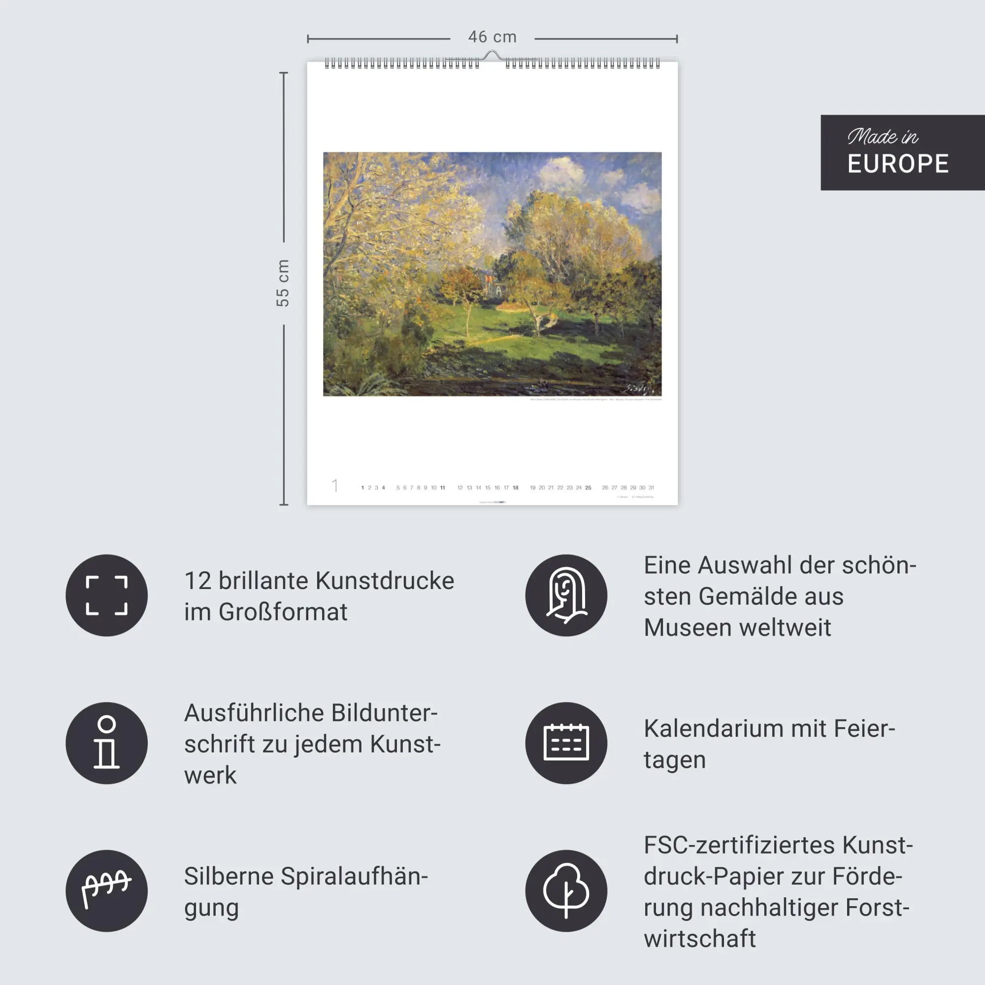 Bild: 9783839902394 | Die schönsten Gärten des Impressionismus Edition Kalender 2026 | 14 S.