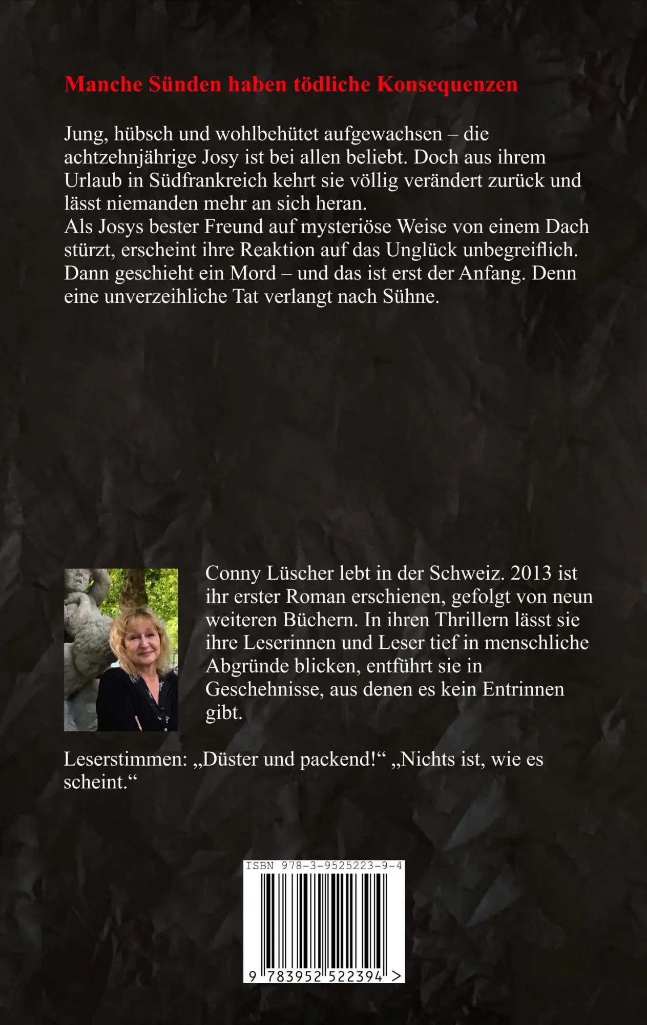 Rückseite: 9783952522394 | Böse Konsequenzen | Conny Lüscher | Taschenbuch | 240 S. | Deutsch