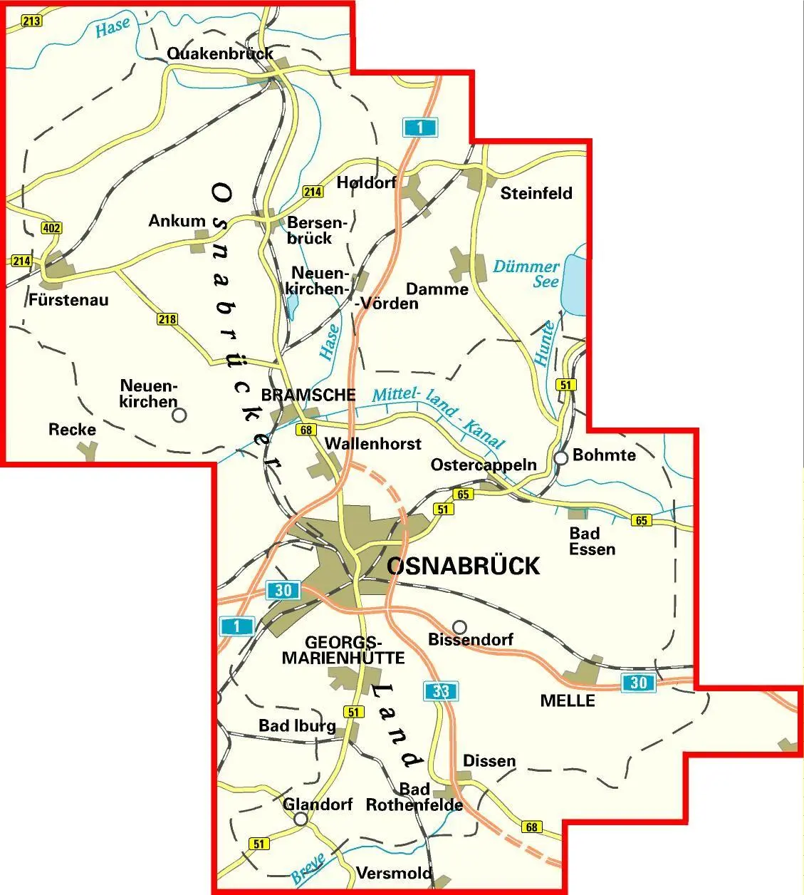 Bild: 9783969902394 | BVA Radwanderkarte Osnabrücker Land 1:60.000 | GmbH (u. a.) | Deutsch