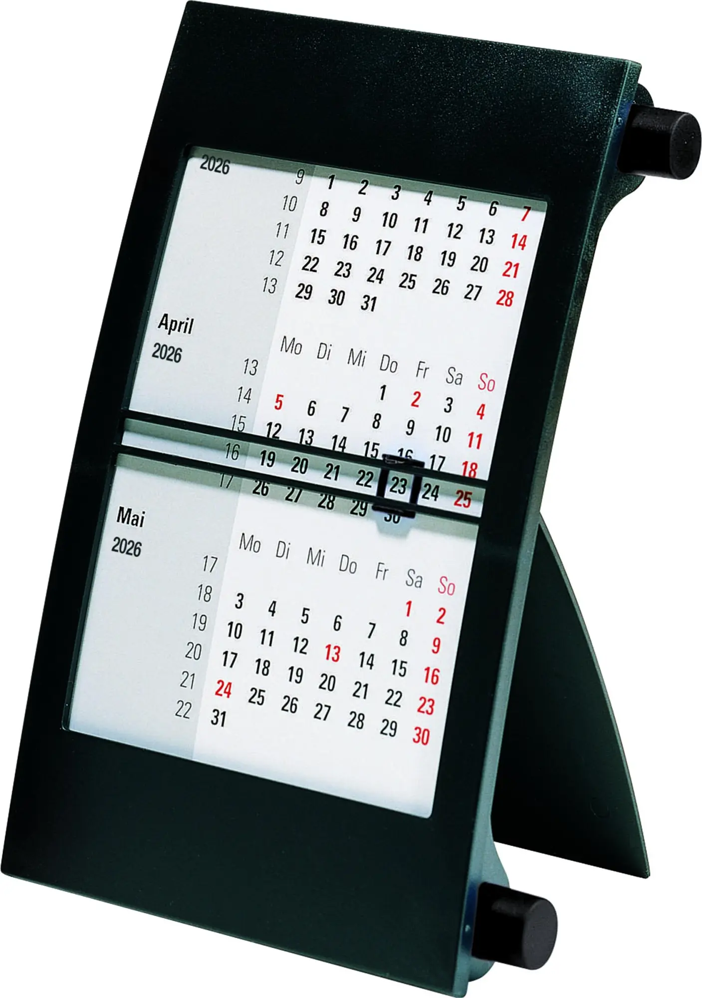 Cover: 4003273792494 | rido/idé 7038000906 3-Monats-Tischkalender 2026 90×120 mm, schwarz