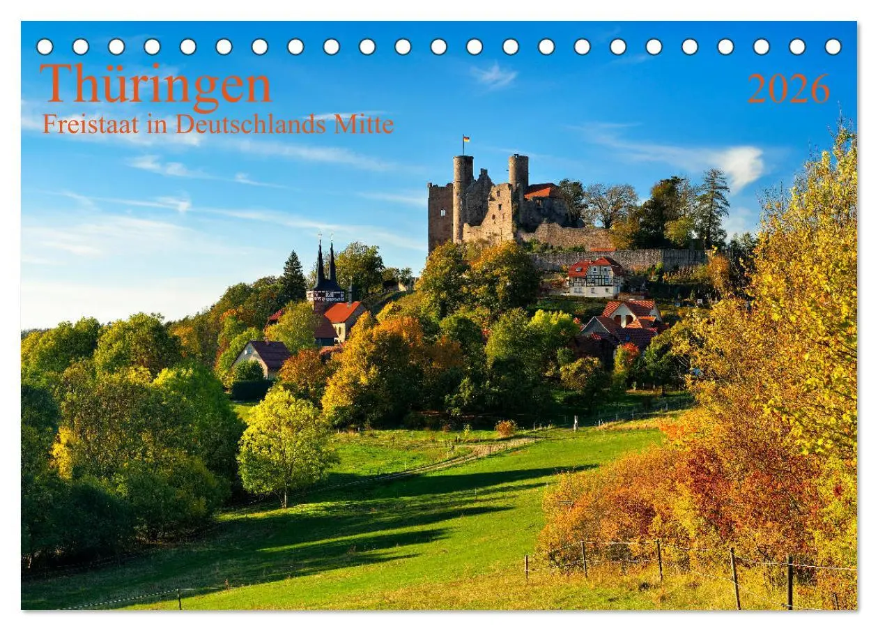 Cover: 9783457752494 | Thüringen Freistaat in Deutschlands Mitte (Tischkalender 2026 DIN...