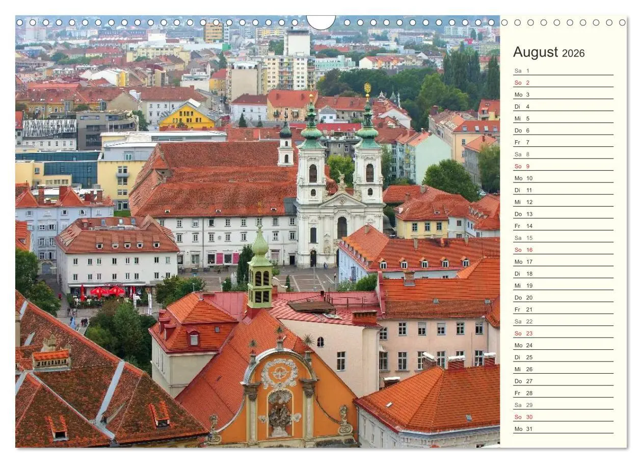 Bild: 9783457992494 | Graz - Metropole der Steiermark (Wandkalender 2026 DIN A3 quer),...